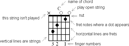 A chord diagram with all the parts labeled