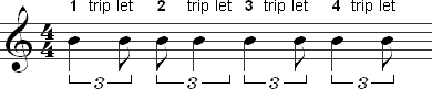 8th note triplets that include quarter notes