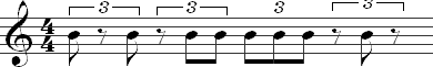 8th note triplets that include rests