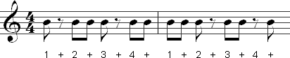 Counting music with 8th rests