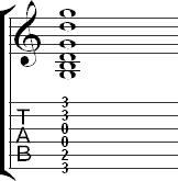 Tablature for G major version 2