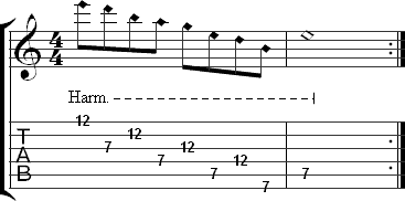 Harmonic exercise - E minor pentatonic scale