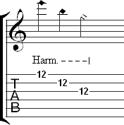 Natural harmonics in tab