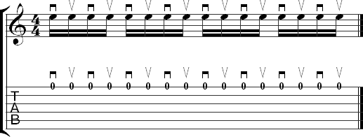 How to play 16th notes with alternate picking