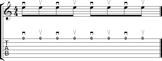 How to play 8th notes with alternate picking